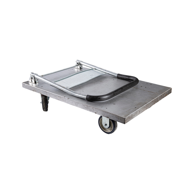Carrello in acciaio per carichi pesanti, carrello da carico, trasportatore, carrello a base piana per uso domestico, rimorchio portatile, carrello piccolo pieghevole, carrello tirato a mano
