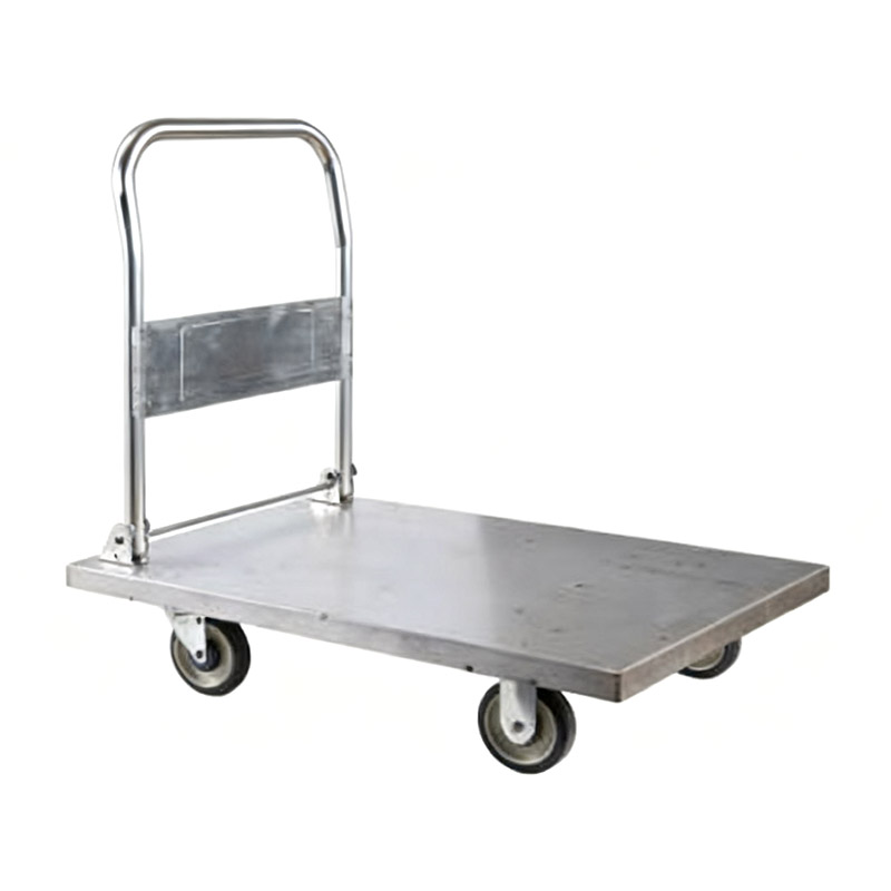Carrello in acciaio per carichi pesanti, carrello da carico, trasportatore, carrello a base piana per uso domestico, rimorchio portatile, carrello piccolo pieghevole, carrello tirato a mano